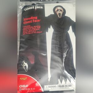 Ghost Face Bleeding Costume for Kids - Black